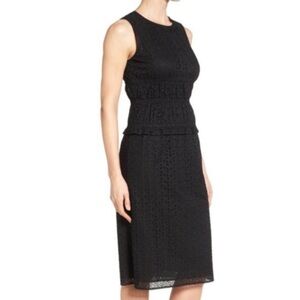 Classiques Entier Black Smocked Eyelet Sheath 10